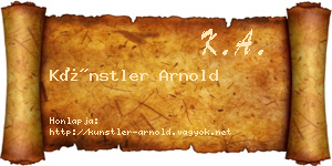 Künstler Arnold névjegykártya